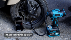 YOFIDRA 160PSI Electric Air Pump Digital Display Tire Inflator High Pressure Multifunction Car Bike Air Tool For 18V-21V Battery