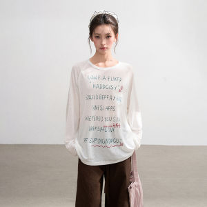 BAIDAIFEI | American Summer Round Neck Long Sleeve Sun Protection Blouse