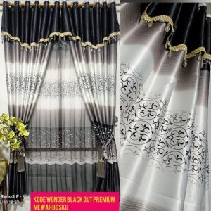 Gorden Poni Blackout Gorden jendela Gorden terbaru