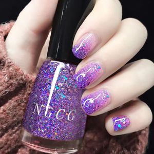 Long-Lasting Quick-Drying Purple Nail Polish Womens Summer No-Bake Non-Peelable Nail Art Kit Professional Nail Care Set