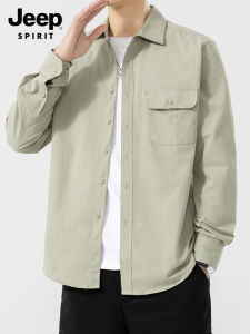 JEEP SPIRIT | Mens Long Sleeve Pure Cotton Spring Summer Workwear Casual Shirt