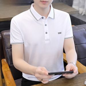 HENGYUANXIANG | Hengyuanxiang 2025 New Polo Shirt Mens T-shirt Summer Ice Silk Thin Short Sleeve Turn-down Collar Fashionable Youth Active Style