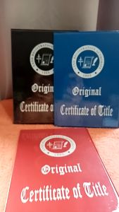 A4 size/land title holder/Heritage Holder(red)