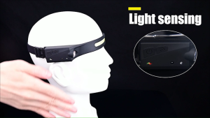 Rechargeable LED Headlamp 230° Wide Beam Head Lamp Headlight with Motion Sensor Waterproof Headband Light USB Flashlight for Night Camping Hiking Running Repairing Fishing Outdoor Cycling