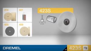 Dremel 423 S Ez SpeedClic Polishing Cloth Wheel - 1pc/pkt