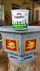 Sơn Chậu Kiểng Láng Mịn DOLPHIN Hệ Nước Không Độc Tố [ Lon 1Kg ]