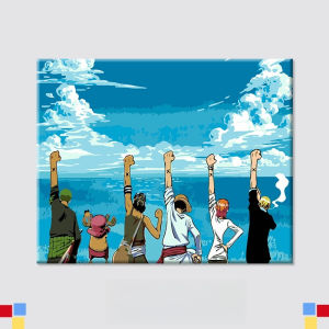 Bandai | One Piece Classic Japan Anime Modern Canvas Oil Painting Paint by Numbers for Living Room Bedroom Home Decor No Frame