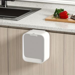 Hanging Trash CanMotion Sensor Waste Bin Wall Mounted Smart Sensor Trash Bin with Lid for Kitchen Cabinet Door Under Sink