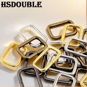 40 Pcs/Pack 10-38mm Metal Rectangle Ring Buckle Slide Loop Ring for Belt Backpack Strap Webbing Bag Pets Collar DIY Accessories