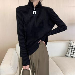 La Chapelle High Neck Knitted Sweater Womens Autumn New Korean Style Base Layer Shirt Winter Regular Fit Long Sleeve Top