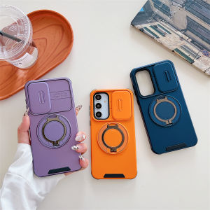 Luxury Slide Camera Protector Magnetic Holder Phone Case For Honor 400 200 Lite Pro X9b 5G X9c Smart X6c X7c X7d X9a X9d 5G Shockproof Silicone TPU + PC Hard Magsafe Stand Cover Casing