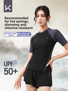 Keep | Belly Hiding and Slimming Large Size Two-piece Swimsuit