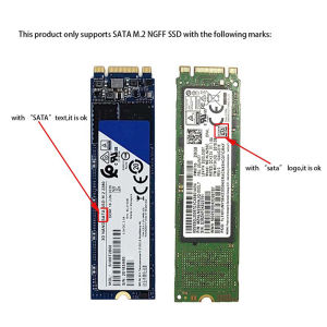 EELHOE | [NC]B+M Key M.2 Ngff Ssd To M.2 Sata 3 Raiser M.2 To Sata Adapter Expansion Card[NC]