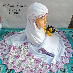 Mukena Potongan Dewasa Polino Bordir