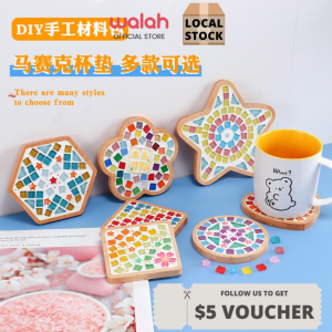 DIY Creative Handmade Coaster DIY Make Your Own Mosaic Coaster Childrens Handicrafts Birthday  Gift