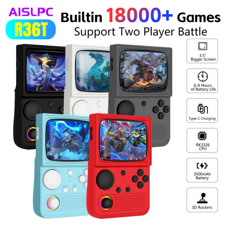 R36T Retro Handheld Game Console EmuEMEC System Wi-Fi Support 22000 ...