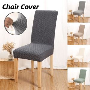 Chair Cover Stretch Seat Protector Jacquard Knitted Washable Dining Home Universal Fit