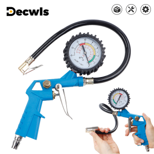 Blue Professional Tire Pressure Gun3 In 1 Car Tire Pressure Gun0-16Bar/0-220PsiHome Pneumatic Tools Optional EU/JP Interface