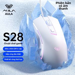 AULA | Chuột có dây đèn RGB thiết kế cơ khí cho văn phòng và chơi game