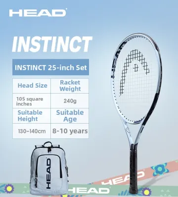 HEAD | Kids Tennis Racket Boys Girls 4-12 Years Beginner Separate Design with Backpack