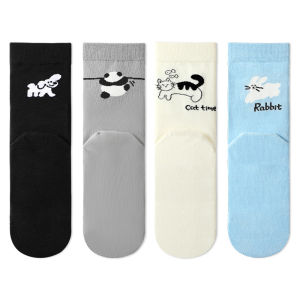 Cartoon Cute Sport Personalized Minority Ins Trendy Socks Outwear Girls Spring Summer Autumn Mid-Calf Socks Cotton Sock Japanese Style