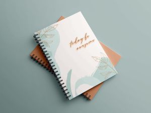 Notebook Diary Buku Tulis dan Catatan Ring Spiral Isi 50 Lembar Cover Aesthetic