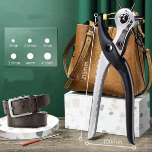 JUSTINLAU 1PC Multi Functional Pliers Leather Belt Punching Pliers Straps Household Leather Crafts Punching Pliers Manual Tools