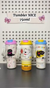 Tumbler Mug 2in1 Stainless Steel 750ml Tahan Panas Dingin / Tumbler Lucu Nice