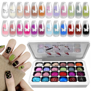 limegirl | LIMEGIRL 24 Color Gradient Wash-Free Painting Gel Nail Art Design Painting Gel Nail Engraving DIY Soak-Off UV LED Nail Polish