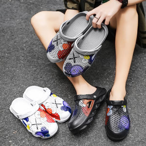 VMAL Classic Men Sandals Summer Graffiti Breathable Men Sports Slippers Outdoor Beach Sandals Summer Sandals Designer Sandals Men EVA 38-45