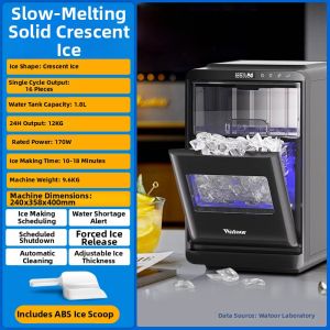 Watoor | Small Automatic Crescent Ice Maker 12kg
