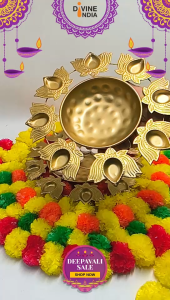 Decorative Metal Urli Bowl for Home Alter or Deepavali Decoration - D4