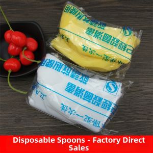 Disposable Plastic Small Soup Spoon Thicker for Takeout