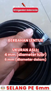 SELANG PE 6MM ROLL 100 METER selang air hidroponik fertigasi 4 x 6 mm
