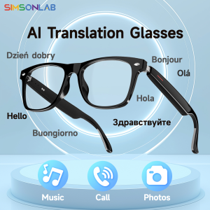 New AI Translator E13 Smart Glasses Bluetooth Call Automatic Adjustment Noise Reduction Headphone Microphone Sunglasses ManWoman