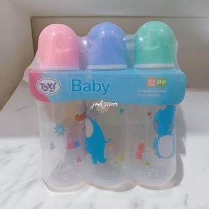 Paket isi 3 botol applebear 250ml dan 125ml botol susu bayi unik dan lucu botol bisa direbus tapi dot tidak bisa