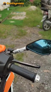 Cermin Pandangan Belakang CNC Universal Sesuai untuk Y15 LC135 dan Y16 Cermin Sisi Lumba Motosikal Bahan Aloi Kac