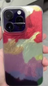 Colorful Gradient Glitter Artistic Phone Case For iphone 16 Pro Max 15 17 14 13 Plus 7 8 X XS 16e SE 2022 2020 Shockproof Cover