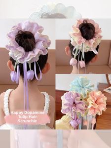 NING ZHOU | Tulip Lace Flower Hair Accessories