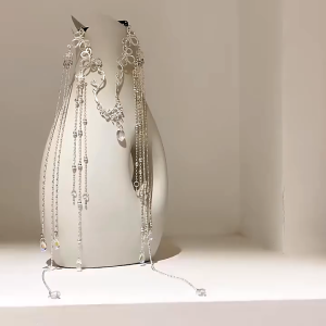 VitaStoree Bindi Rantai Vintage Kristal Rumbai Antik Rambut Pengantin