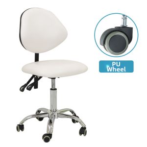 Modern Minimalist Dental Doctor Surgery Chair Tattoo Artist Beauty Technician Adjustable Height Barber Chair with Explosion-Proof Wheels