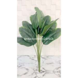Daun Hias Daun Artificial Talas Pisang X12 Semilatex Hiasan Rumah Pajangan Ruang Tamu
