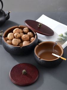 ถ้วยบุหรี่เซรามิกขนาดใหญ่มีฝาปิดสำหรับใช้ในบ้าน ห้องนั่งเล่น สำนักงาน ร้านชา ที่นั่งดื่มกาแฟ ของขวัญสร้างสรรค์