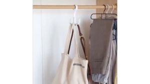 GANTUNGAN 4 KAIT SERBAGUNA - PUTAR 360 - HANGER LEMARI PAKAIAN SEPATU