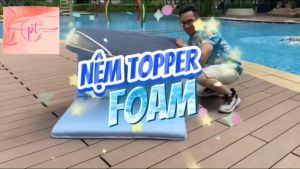 Nệm Topper Foam Kingroll Cao Cấp Dày 5cm Đủ Size Có Thun Ràng - Đàn Hồi Và Êm Ái ( Giao Màu Ngẫu Nhiên ) TẶNG KÈM DRAP NỆM
