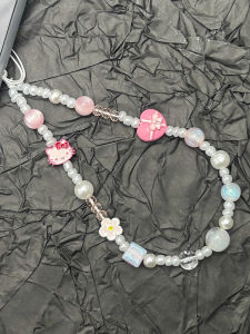 สายรัดโทรศัพท์มือถือรูปแมวคิตตี้พร้อมกล่องของขวัญรูปหัวใจ สายรัดกล้องรูปแมวคิตตี้แบบใหม่ สายรัดที่หลากหลาย สายรัดป้องกันการสูญหาย