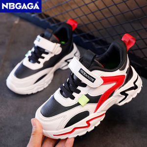 Four Seasons Sport เด็กรองเท้าผ้าใบเด็กรองเท้าสบายๆสําหรับ 5-16Years เด็กโรงเรียนเดินลื่นรองเท้าวิ่งกลางแจ้งรองเท้าหนัง