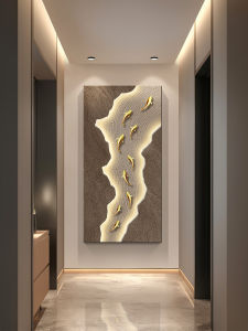 HAOJIUBUJIAN | Modern Luxurious Nine Fish Abstract Texture Decorative Painting