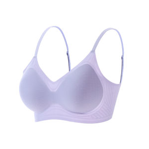 miiow | MiiOW Cat Woman 2025 New Womens Underwear Thin High Elasticity Bra Prevent Sagging Gathered Comfortable Soft Support V-Neck