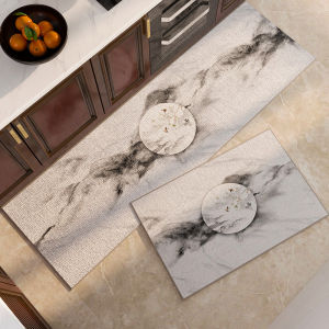 New Chinese Style Kitchen Floor Mat Full Coverage Waterproof Non-Slip Oil Resistant Washable Home Use Durable Luxury Mat